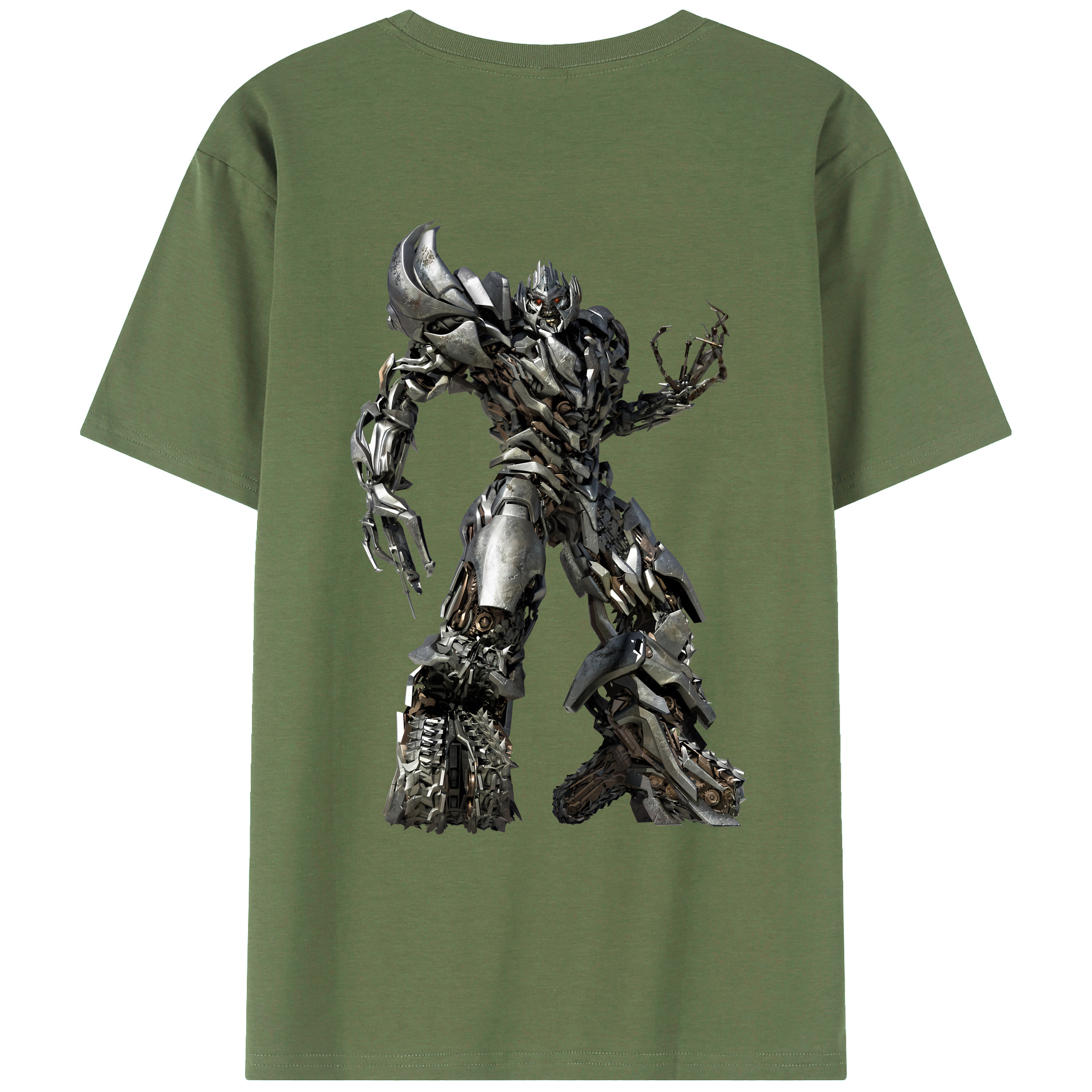 （画像用） Transformers トランスフォーマー 綿100％ メンズ半袖Tシャツ（バックプリント） 通気性